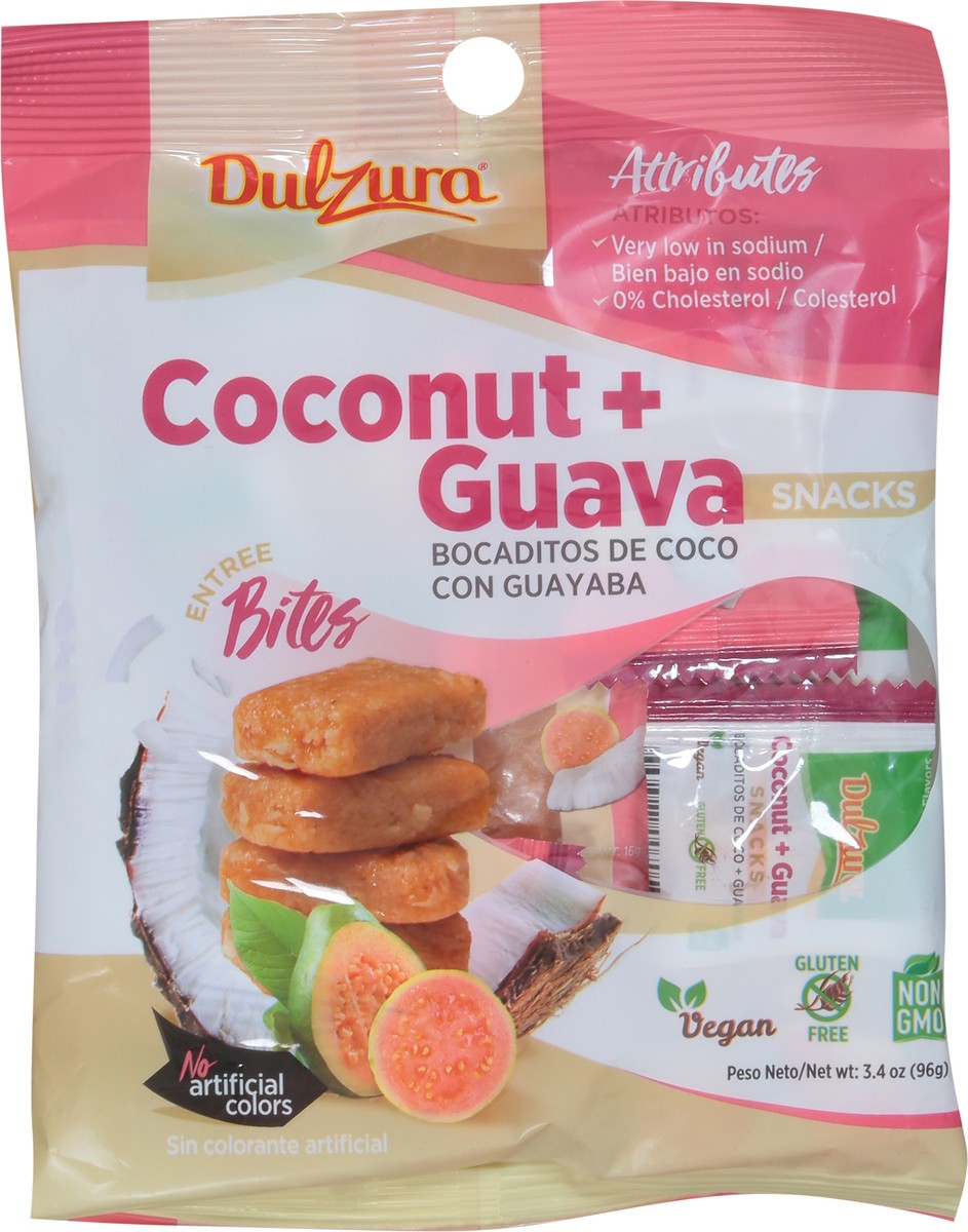 slide 9 of 9, Dulzura Coconut + Guava Snacks Bites 3.4 oz, 1 ct