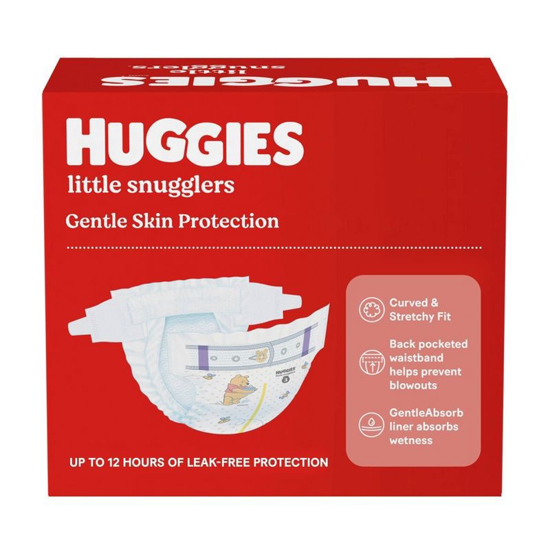 slide 18 of 29, Huggies Little Snugglers Diapers Giant Pack - Size Newborn (128ct), 128 ct