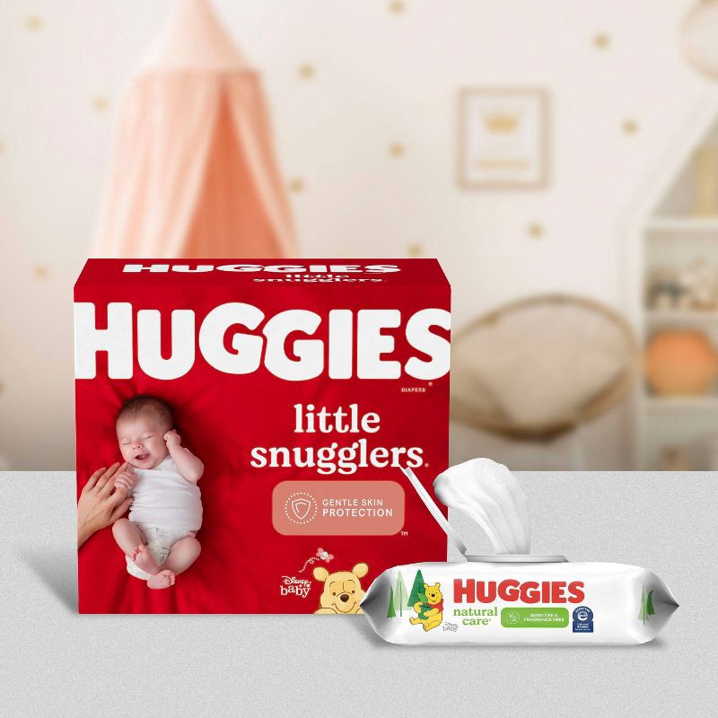 slide 10 of 11, Winnie the Pooh Huggies Little Snugglers Diapers Giant Pack - Size Newborn (128ct), 128 ct