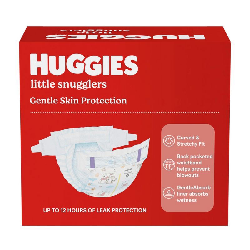 slide 10 of 29, Huggies Little Snugglers Diapers Giant Pack - Size Newborn (128ct), 128 ct
