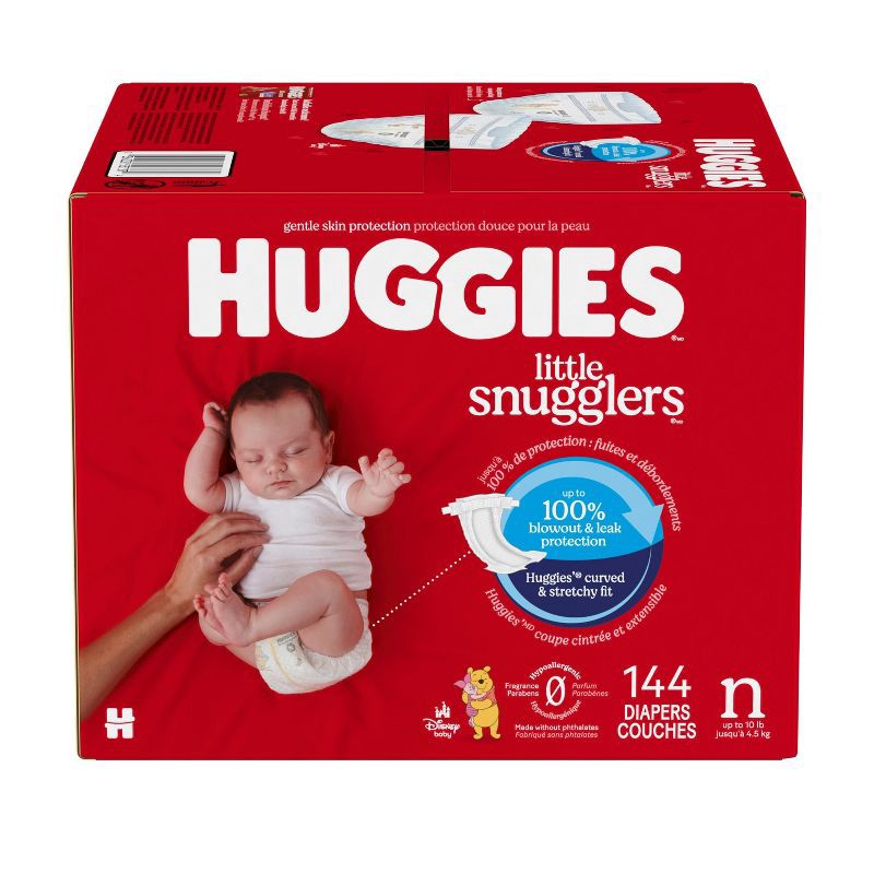 slide 2 of 14, Huggies Little Snugglers Diapers - Newborn - 144ct, 144 ct
