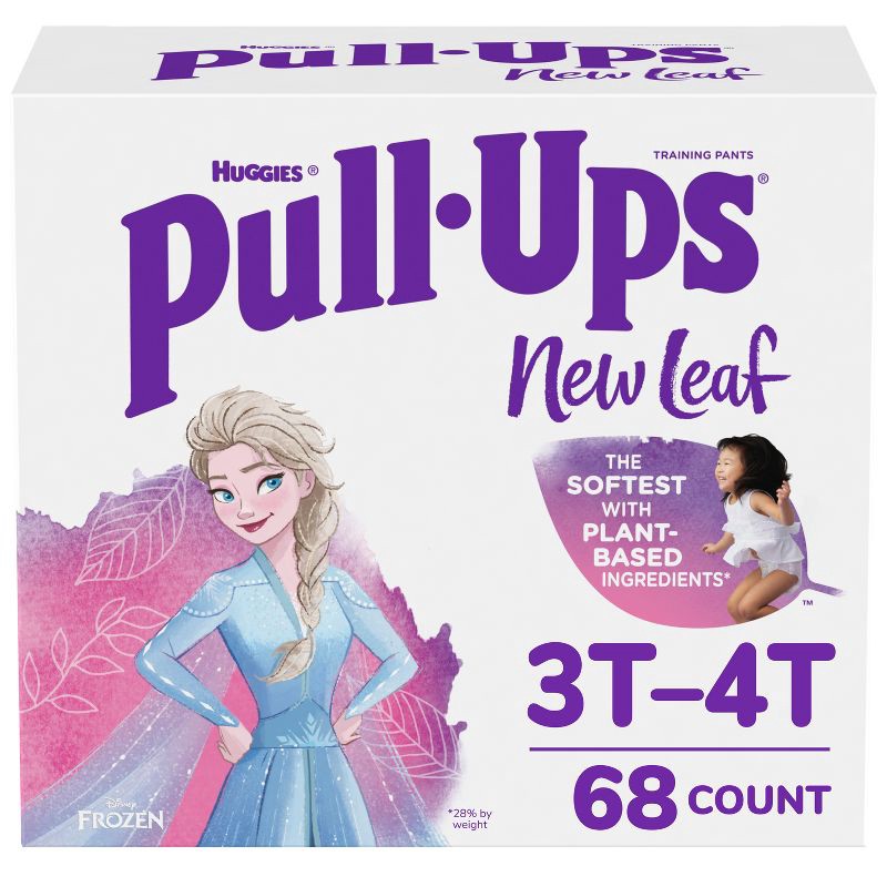 slide 1 of 12, Pull-Ups New Leaf Girls' Disney Frozen Training Pants - 3T-4T - 68ct, 68 ct