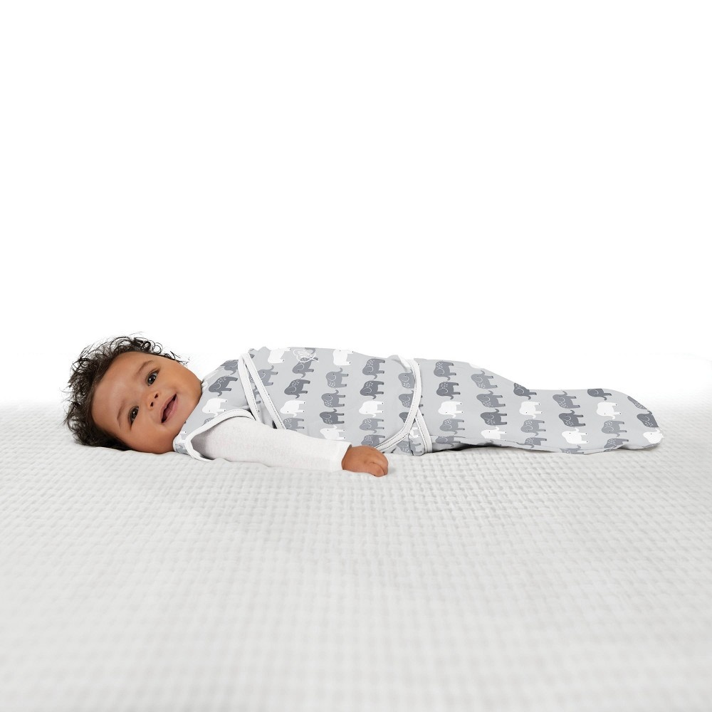 slide 2 of 8, SwaddleMe Arms Free Convertible Swaddle Wrap - Elephant In A Row 4-6M, 1 ct