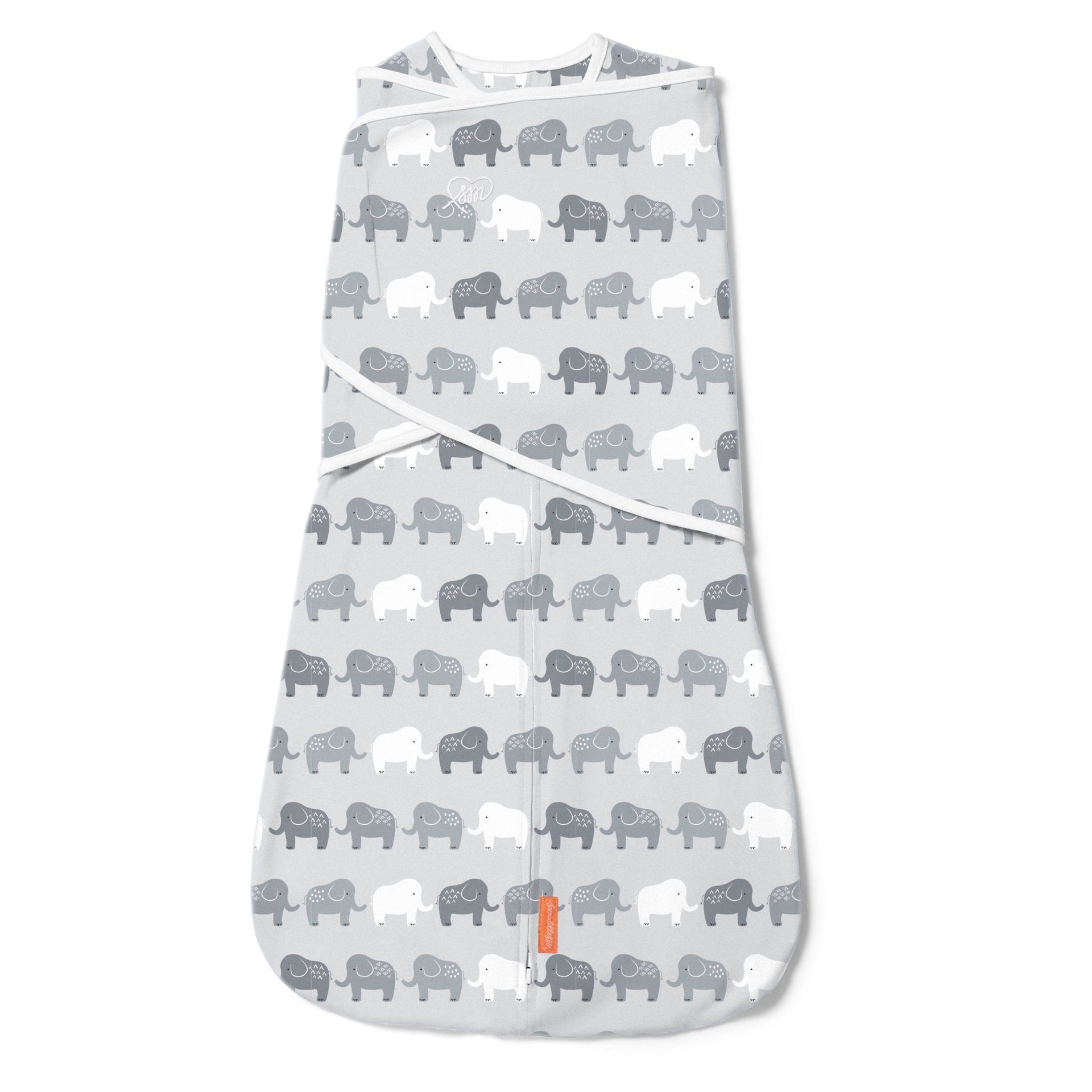 slide 1 of 8, SwaddleMe Arms Free Convertible Swaddle Wrap - Elephant In A Row 4-6M, 1 ct