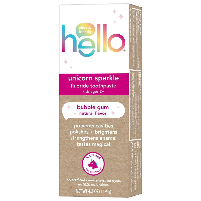 slide 14 of 17, hello Kids' Unicorn Sparkle Bubble Gum Fluoride Toothpaste - 4.2oz, 4.2 oz