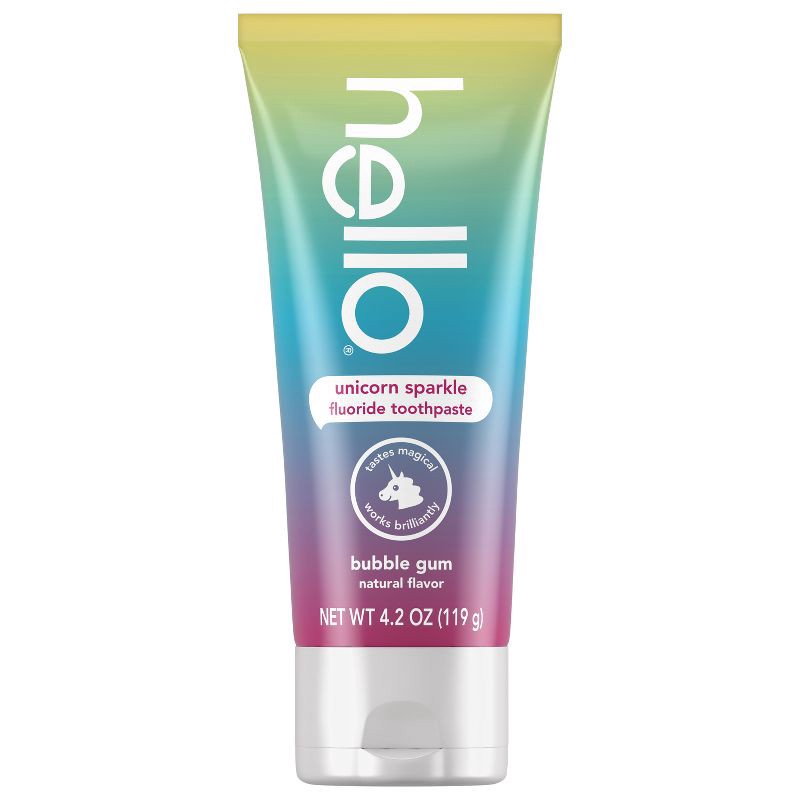 slide 10 of 17, hello Kids' Unicorn Sparkle Bubble Gum Fluoride Toothpaste - 4.2oz, 4.2 oz