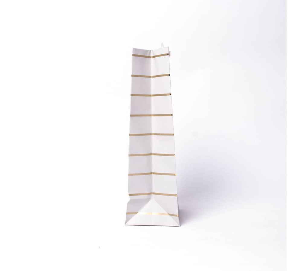 slide 2 of 3, Wine Bag with Striped Foil Gray/Gold - Spritz, 1 ct