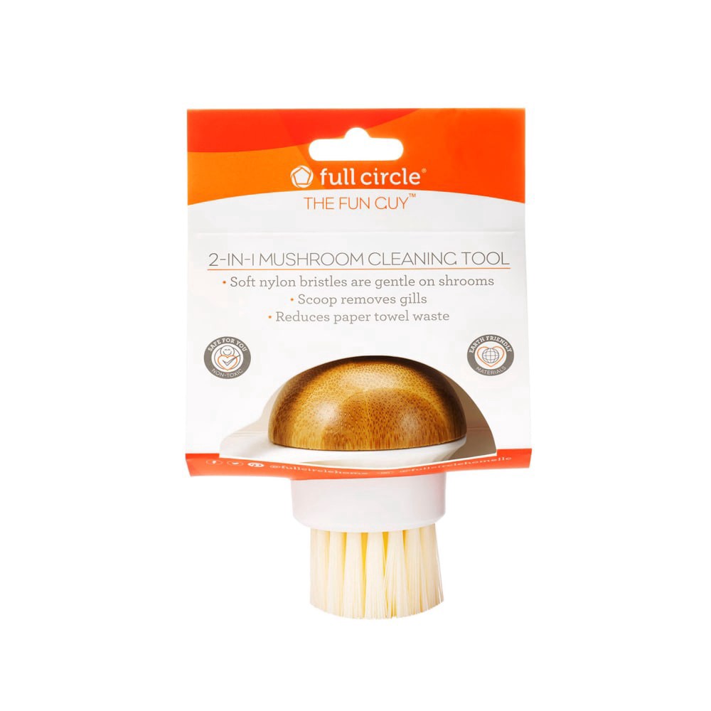 slide 1 of 1, Full Circle Fun Guy Mushroom Brush - White, 1 ct