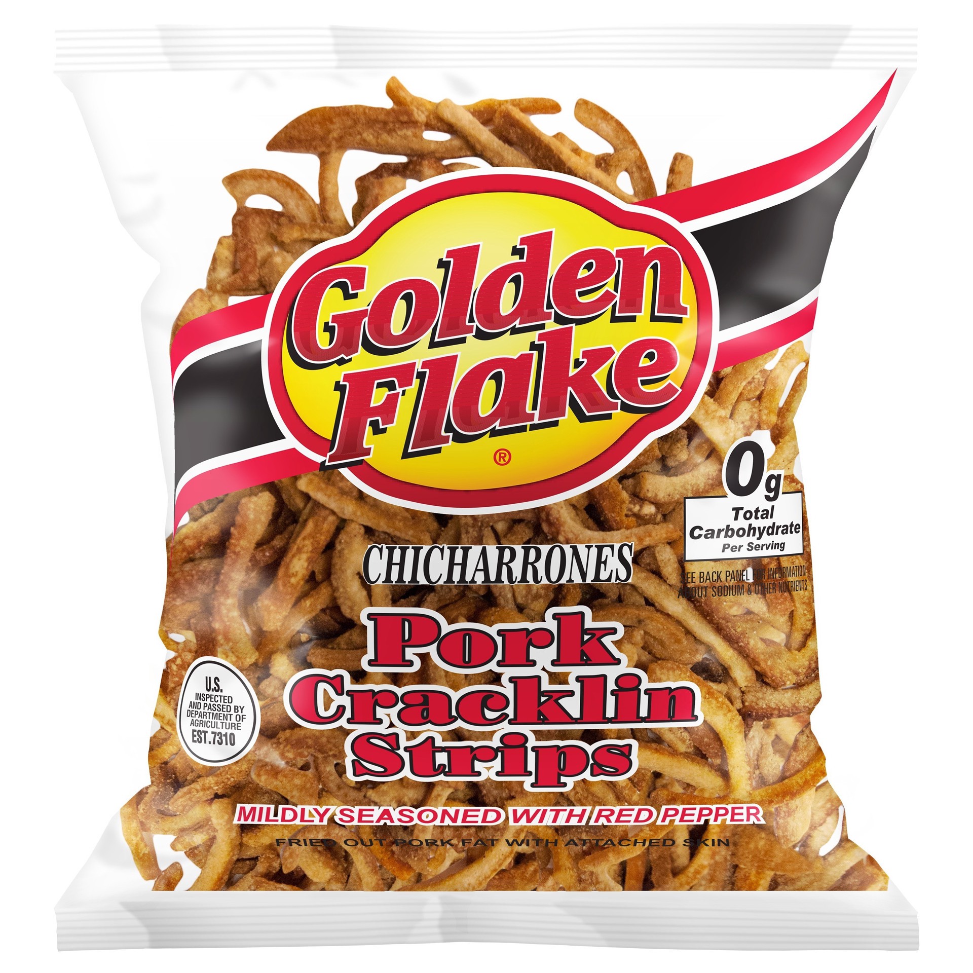 slide 1 of 1, Golden Flake Curly Q's Fried Pork Skins, 3.5 oz