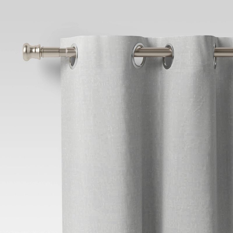 slide 3 of 3, 48"x84" Twist and Shout Easy Install Curtain Rod Brushed Nickel - Room Essentials™, 1 ct