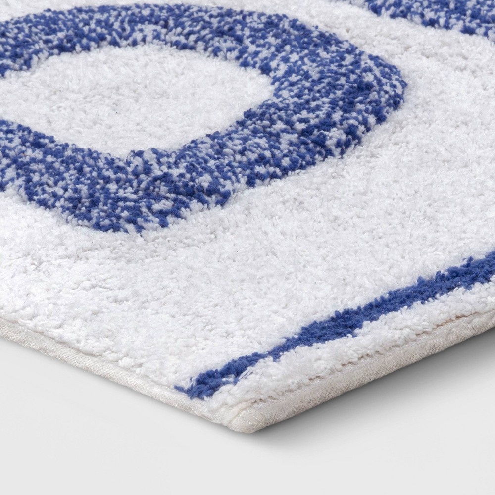 A1 Home Collections Feather Touch Quick Dry Insignia Blue 20 in. x 33 in. Solid 100% Organic Cotton Bath Mat 700 GSM