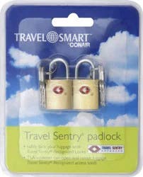 Travel Smart Travel Sentry Small Brass Padlock