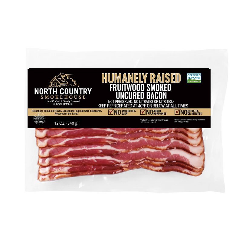 slide 1 of 4, North Country Smokehouse USDA Uncured Certified Humane Bacon - 12oz, 12 oz