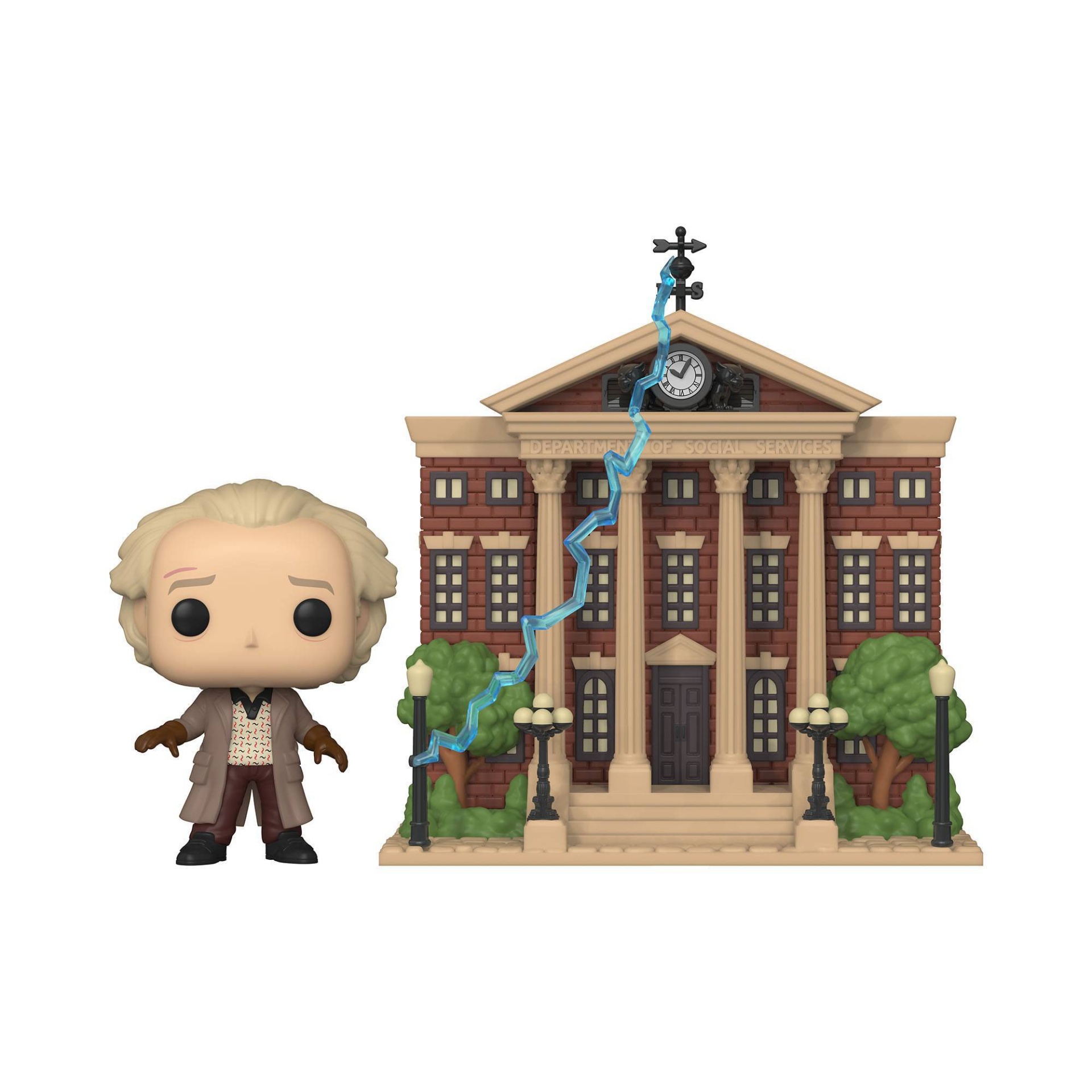 slide 1 of 2, Funko POP! Town: Back to the Future - Doc with Clock Tower, 1 ct