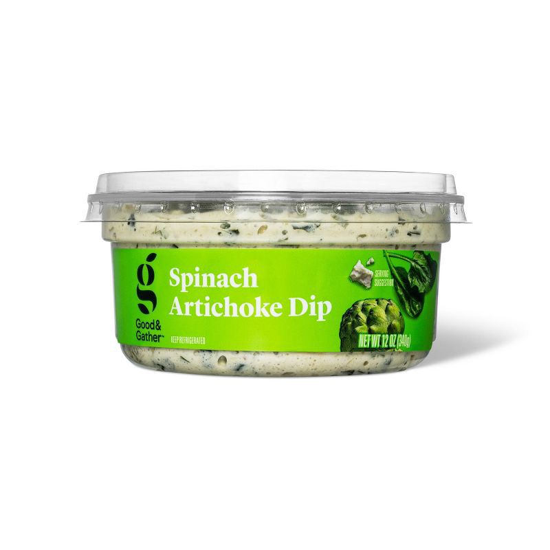 slide 3 of 4, Spinach Artichoke Dip - 12oz - Good & Gather™, 12 oz