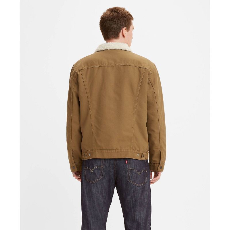 slide 3 of 3, Levi's Men's Sherpa Trucker Jacket - Brown S, 1 ct