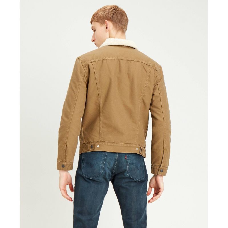slide 2 of 3, Levi's Men's Sherpa Trucker Jacket - Brown S, 1 ct