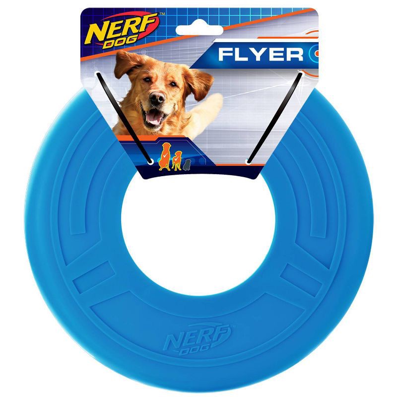 slide 1 of 3, NERF Flyer Dog Toy - Opaque Blue, 1 ct