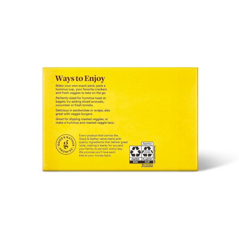 slide 4 of 5, Classic Hummus Singles - 6pk/12oz - Good & Gather™, 6 ct; 12 oz