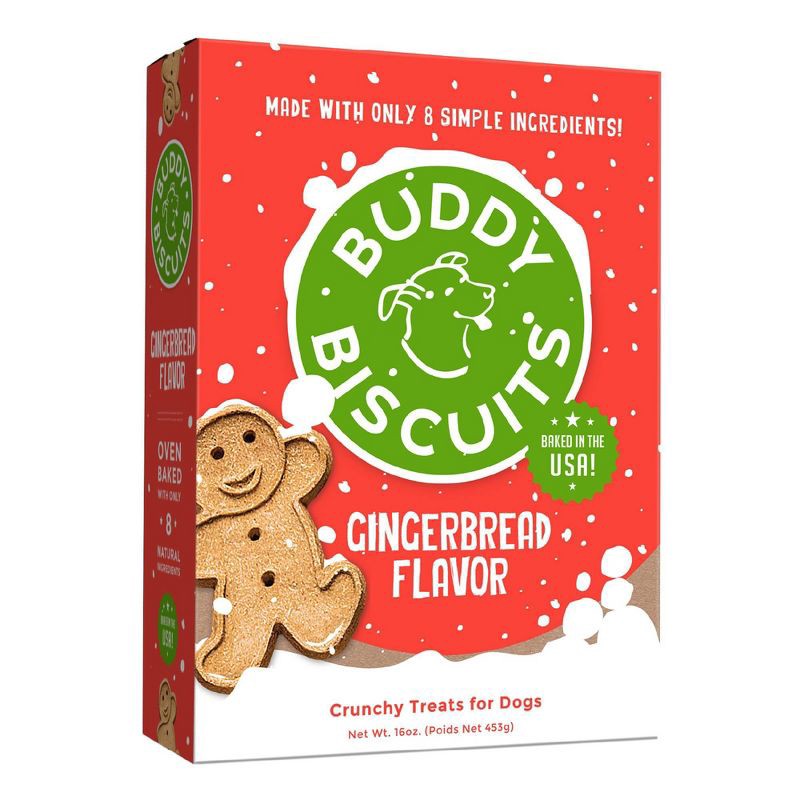 slide 1 of 5, Buddy Biscuits Gingerbread Flavor Holiday Dog Treats - 16oz, 16 oz