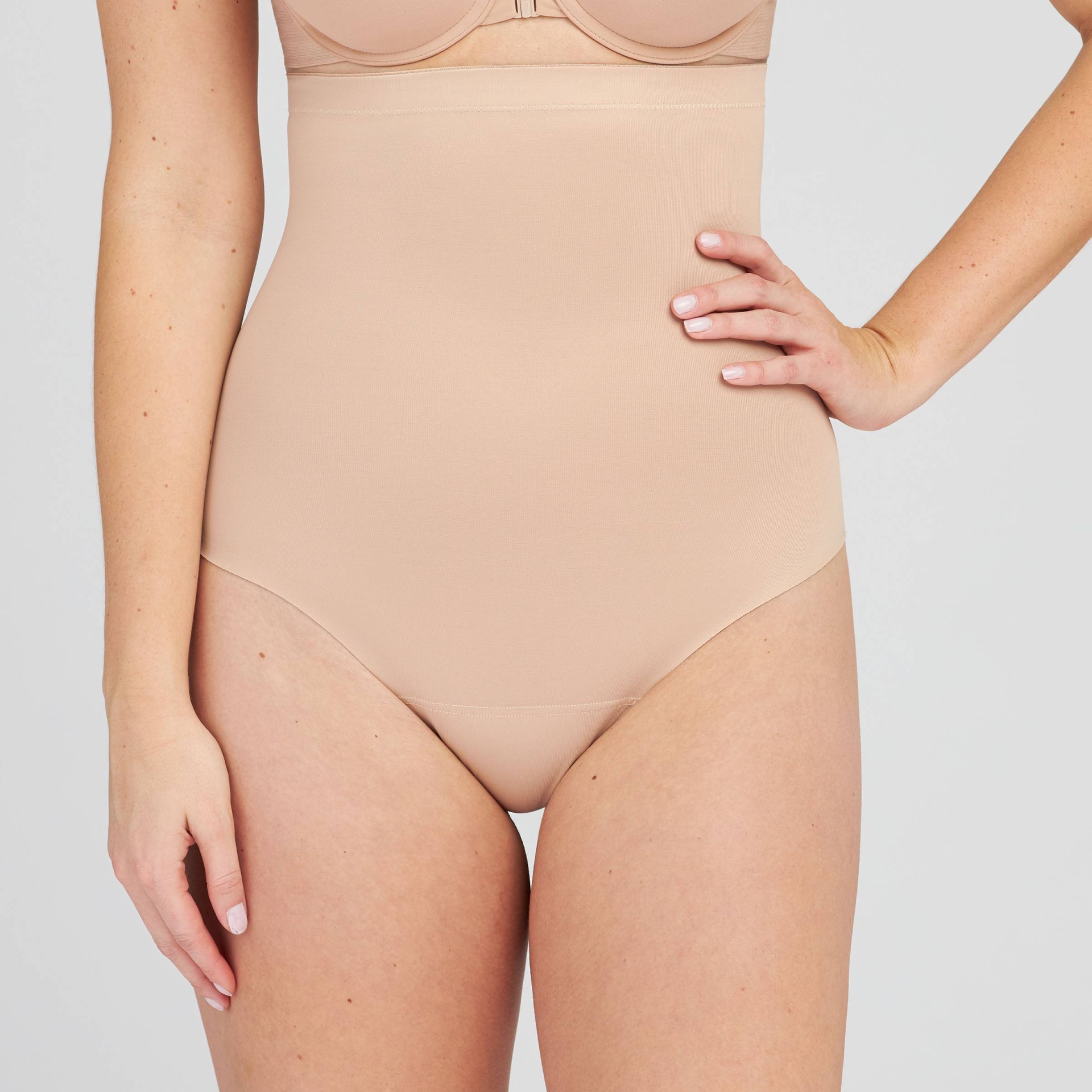 Assets by Spanx Women's High-Waist Shaping Thong - Beige L 1 ct