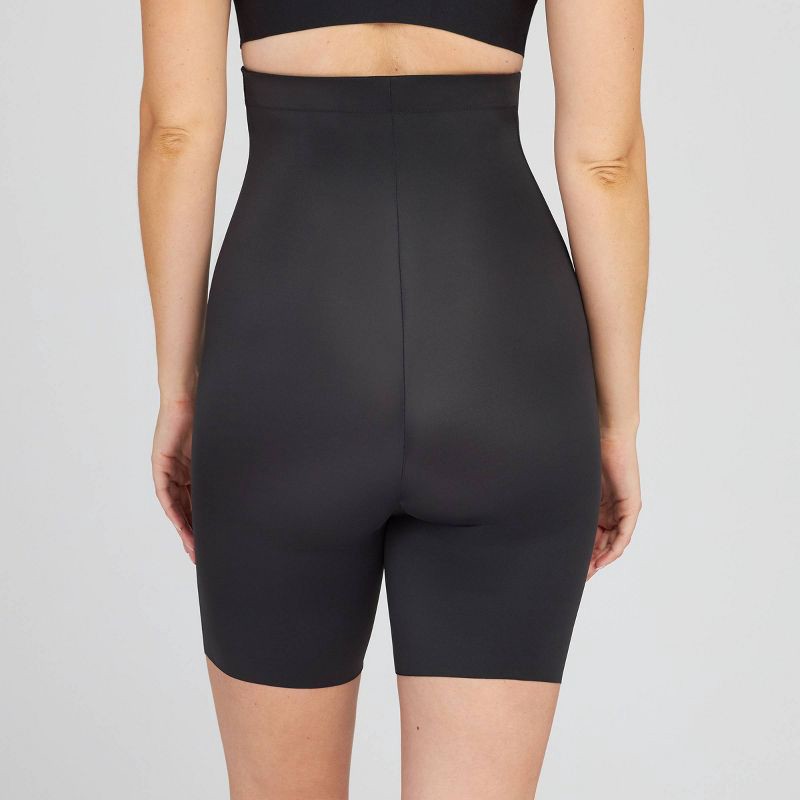 slide 2 of 3, ASSETS by SPANX Women's Thintuition High-Waist Shaping Thigh Slimmer - Black L, 1 ct