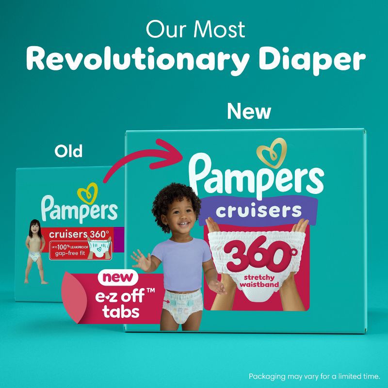 slide 2 of 15, Pampers Cruisers 360 Diapers - Size 3 - 136ct, 3 x 136 ct