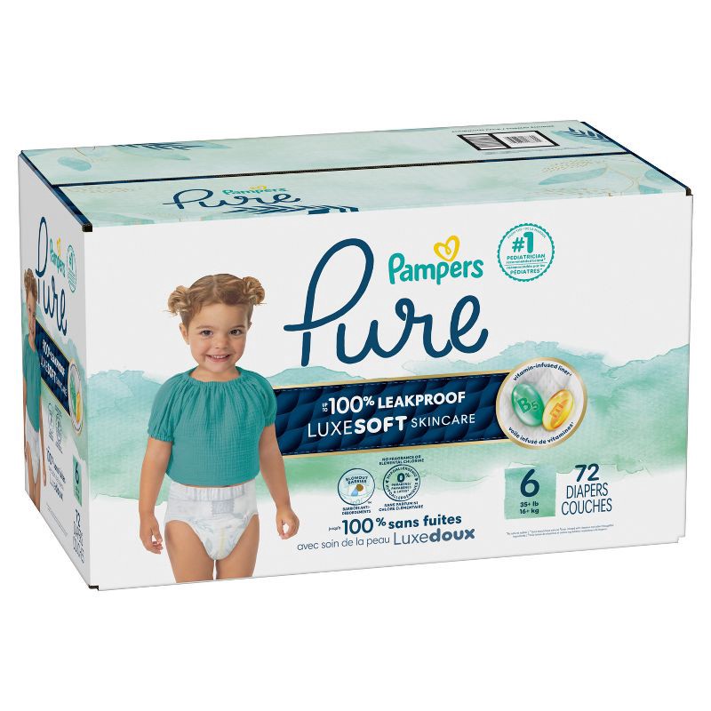 slide 15 of 16, Pampers Pure Protection Diapers Pack - Size 6 - 72ct, 6 x 72 ct