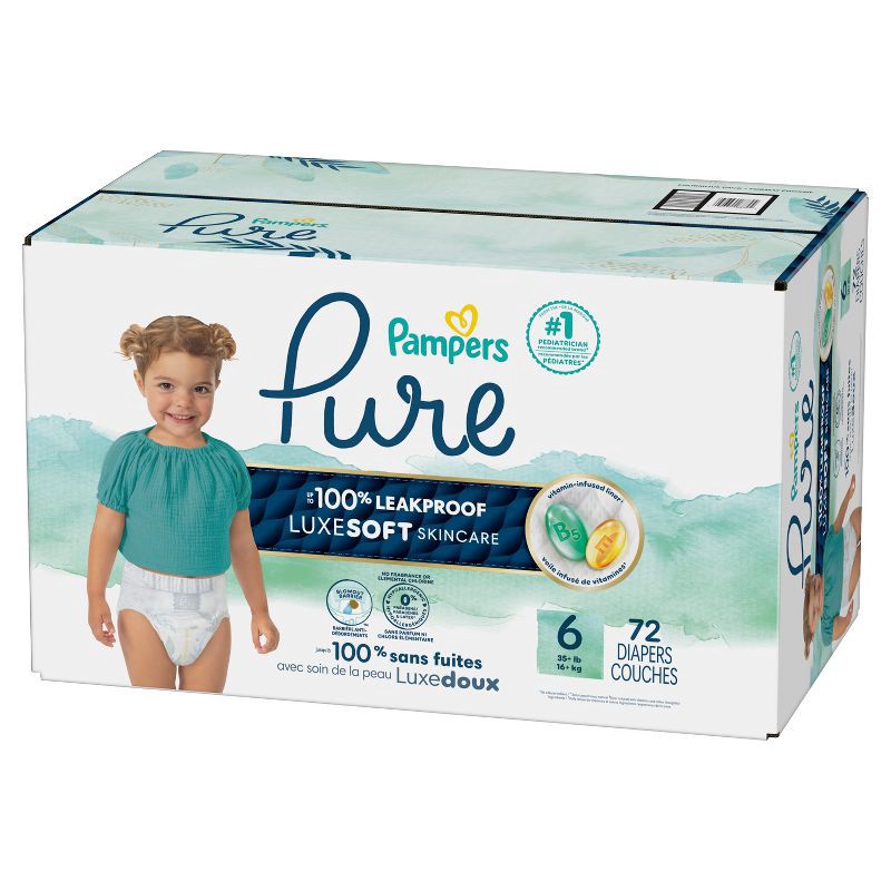 slide 16 of 16, Pampers Pure Protection Diapers Pack - Size 6 - 72ct, 6 x 72 ct