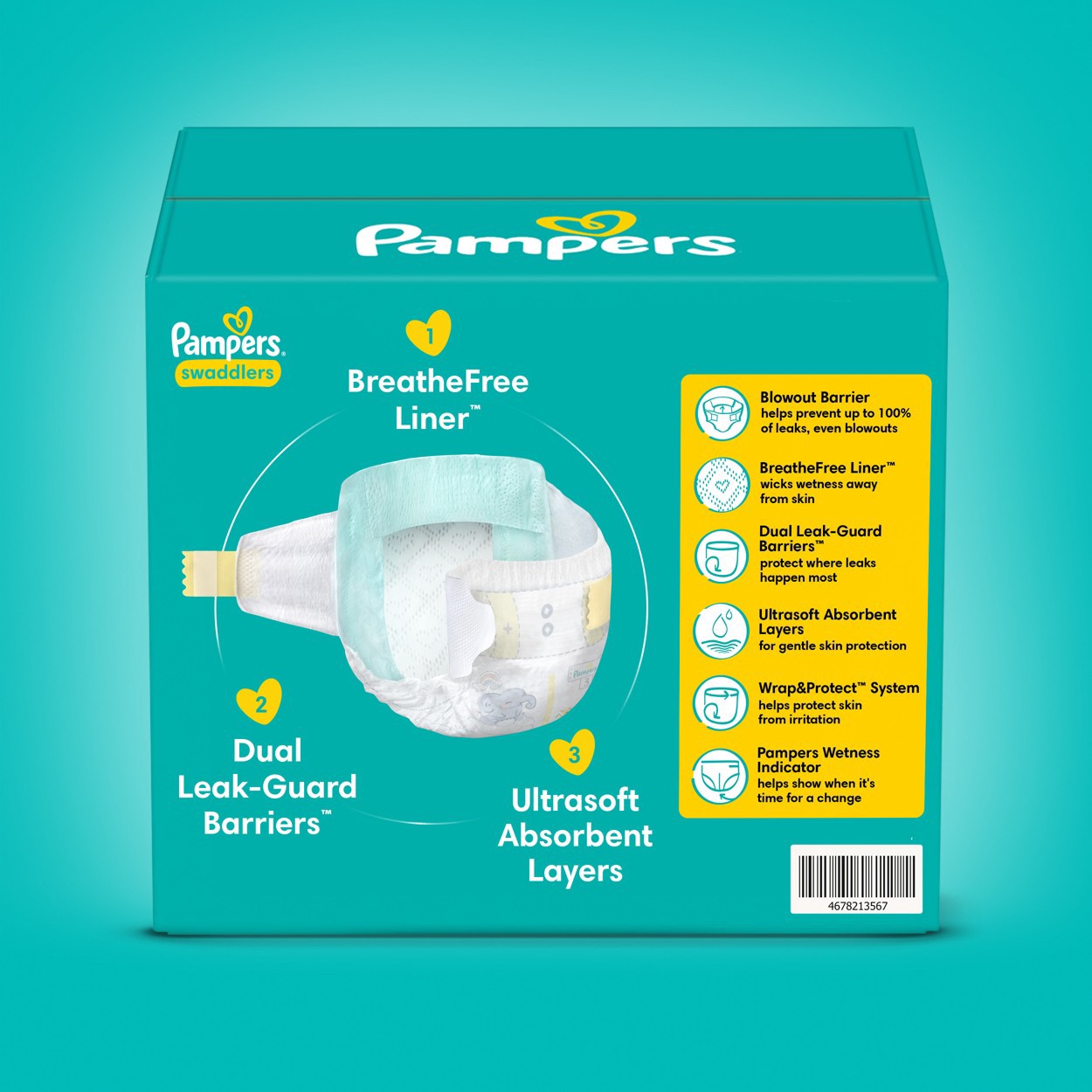 slide 2 of 9, Pampers Swaddlers Active Baby Diapers Enormous Pack - Size 7 - 70ct, 70 ct
