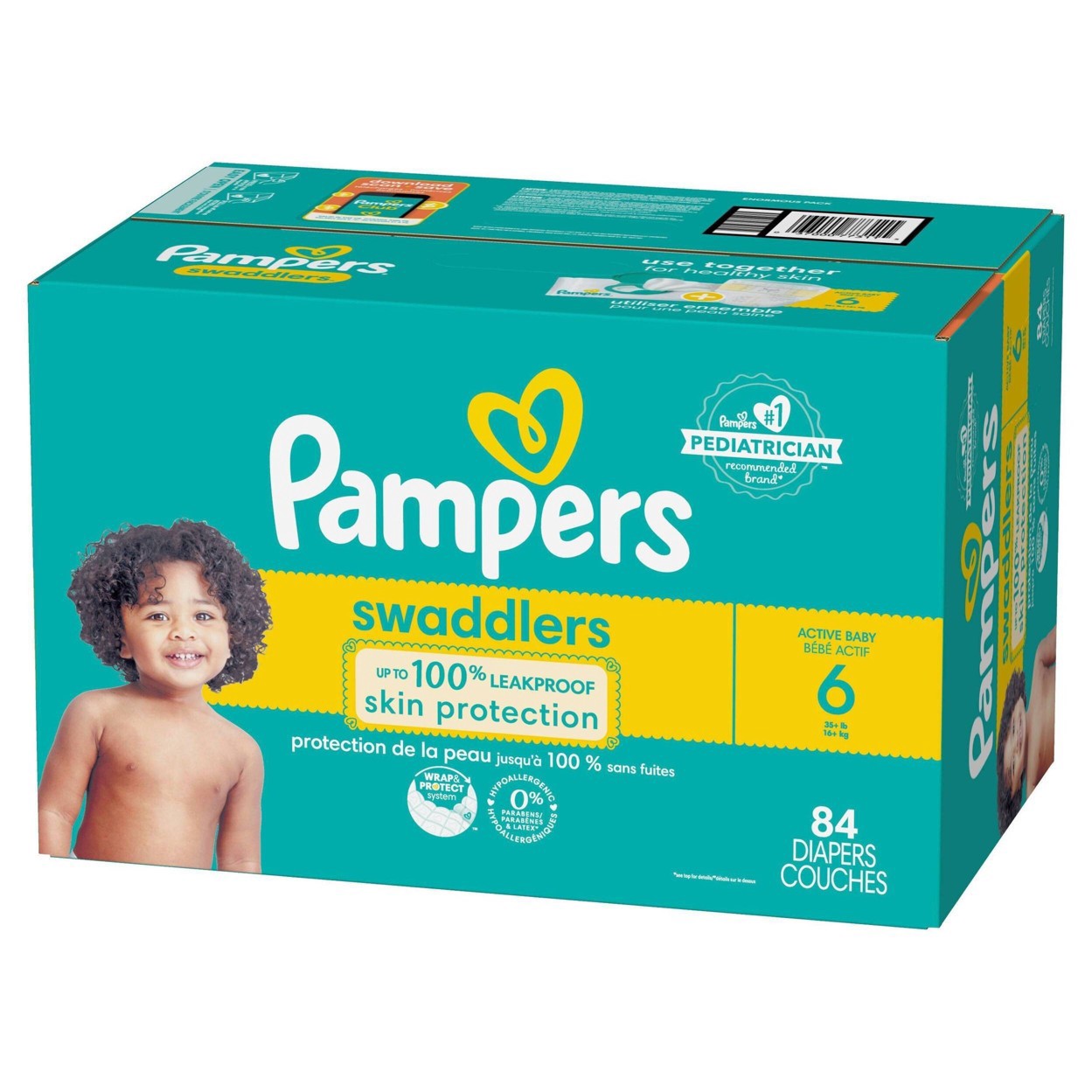 slide 8 of 9, Pampers Swaddlers Active Baby Diapers Enormous Pack - Size 7 - 70ct, 70 ct