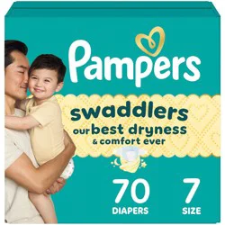 Pampers Swaddlers Sensitive Disposable Diapers - Size 7 - 70ct