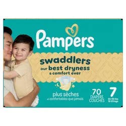Pampers Swaddlers Sensitive Disposable Diapers - Size 7 - 70ct