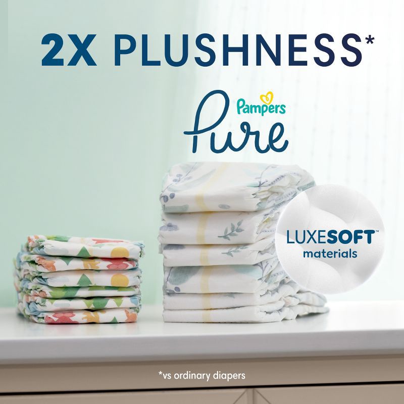 slide 8 of 16, Pampers Pure Protection Diapers Pack Size 1 - 132 ct, 132 ct