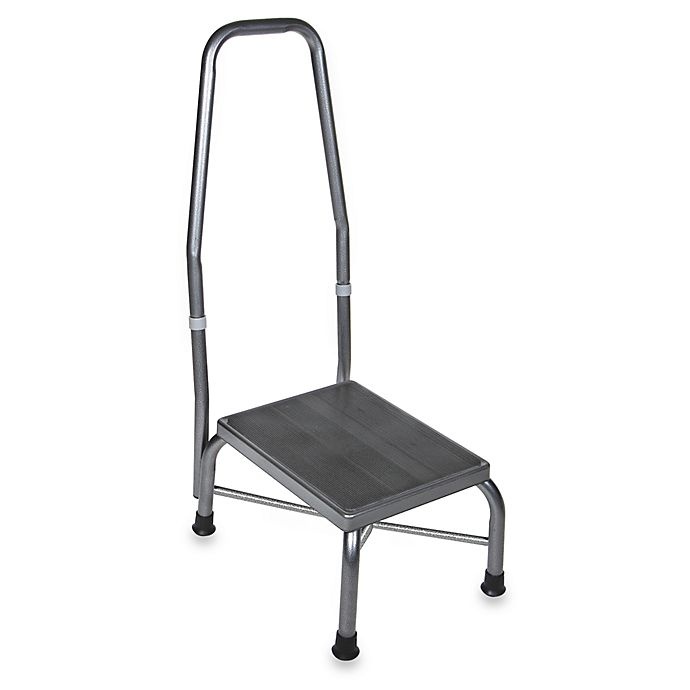 slide 1 of 1, Drive Medical Heavy-Duty Bariatric Footstool With Non-Skid Rubber Platform and Handrail, 1 ct