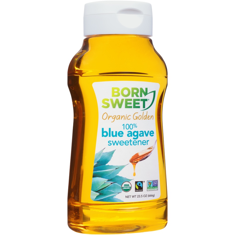 slide 2 of 8, Born Sweet Organic Golden 100% Blue Agave Sweetener 23.5 Oz. Bottle, 1 ct