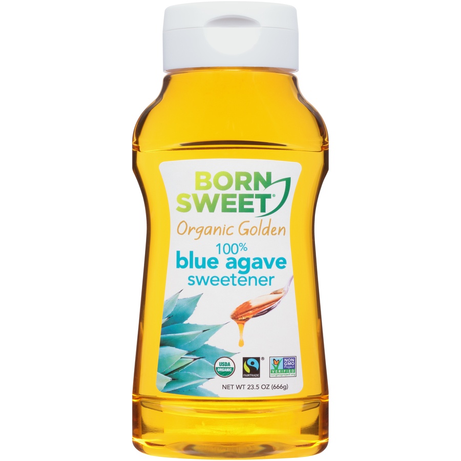 slide 1 of 8, Born Sweet Organic Golden 100% Blue Agave Sweetener 23.5 Oz. Bottle, 1 ct