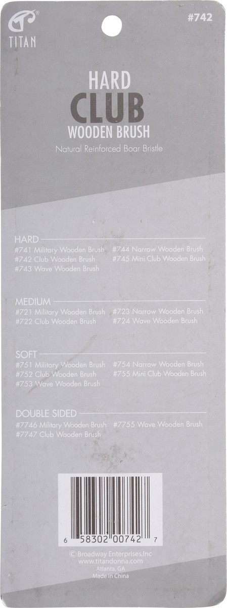 slide 4 of 12, Titan Club Hard Wooden Brush 1 ea, 1 ct