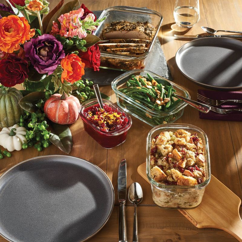 slide 4 of 8, Rubbermaid OS 4.7 Cup/1.1 Liter Brilliance Glass: Microwave, Freezer & Oven Safe Food Storage Container, 1.1 liter