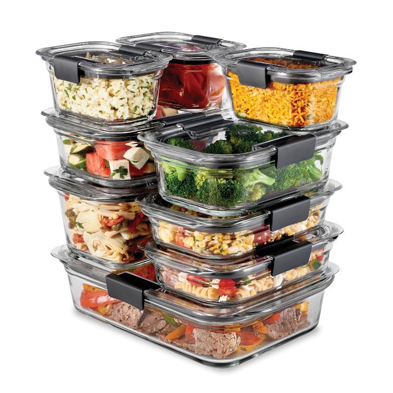 slide 8 of 8, Rubbermaid OS 4.7 Cup/1.1 Liter Brilliance Glass: Microwave, Freezer & Oven Safe Food Storage Container, 1.1 liter