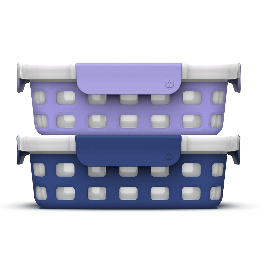 Ello 4pc Plastic Food Storage Divided Container Set