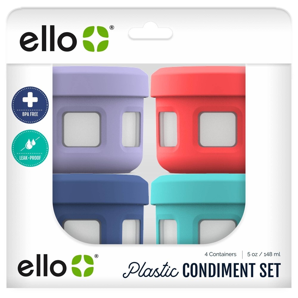 Ello Plastic Condiment Container Set (8 ct)