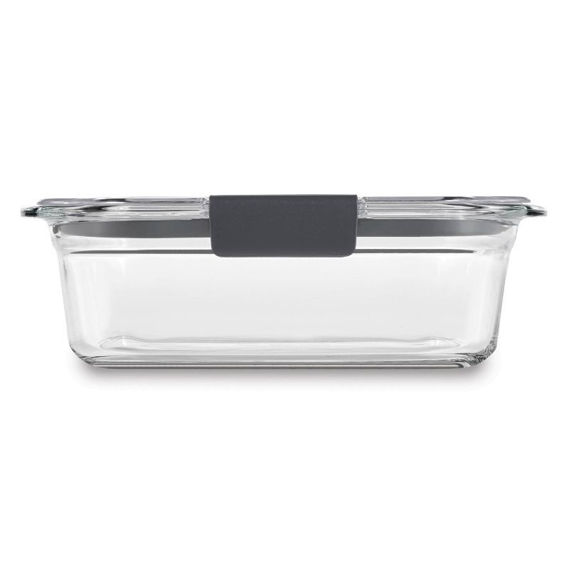 slide 2 of 8, Rubbermaid 3.2 Cup/757ml Medium Brilliance Glass Clear: Glass Food Storage Container, Microwave & Oven Safe, Dishwasher Safe, 757 ml