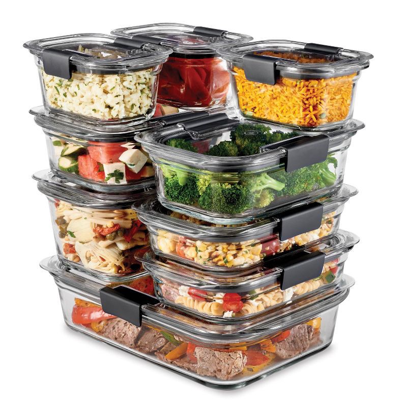 slide 7 of 8, Rubbermaid 3.2 Cup/757ml Medium Brilliance Glass Clear: Glass Food Storage Container, Microwave & Oven Safe, Dishwasher Safe, 757 ml