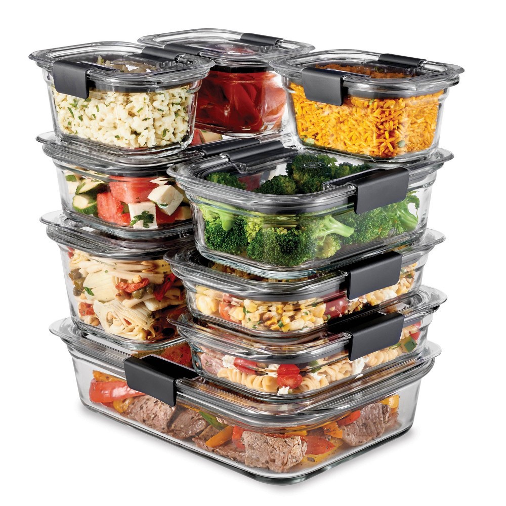 slide 4 of 8, Rubbermaid Brilliance 3.2-Cup Glass Food Storage Container with Lid, 1 ct