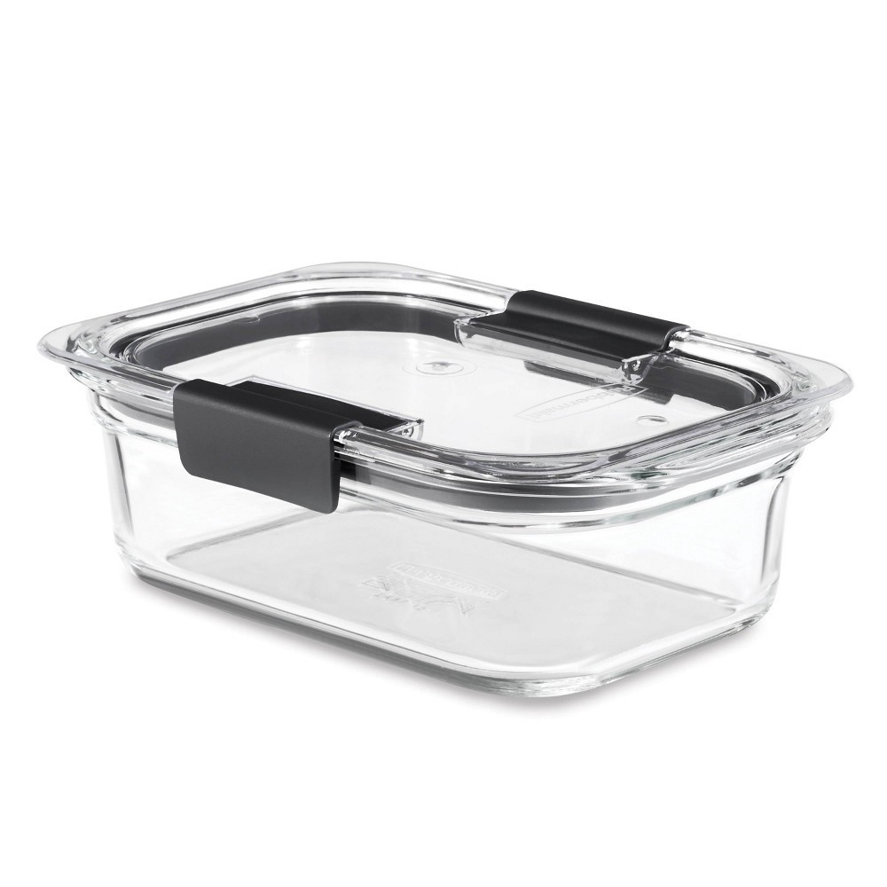 slide 2 of 8, Rubbermaid Brilliance 3.2-Cup Glass Food Storage Container with Lid, 1 ct