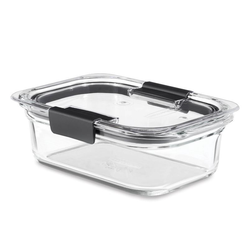 slide 8 of 8, Rubbermaid 3.2 Cup/757ml Medium Brilliance Glass Clear: Glass Food Storage Container, Microwave & Oven Safe, Dishwasher Safe, 757 ml