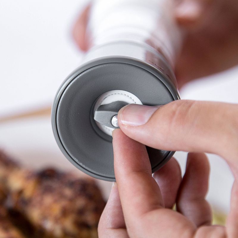 slide 8 of 12, Cole & Mason 8" Lincoln Duo Salt and Pepper Grinder: Ceramic, Clear, 2 Year Warranty, 7.44" Height, 89ml Capacity, 89 ml