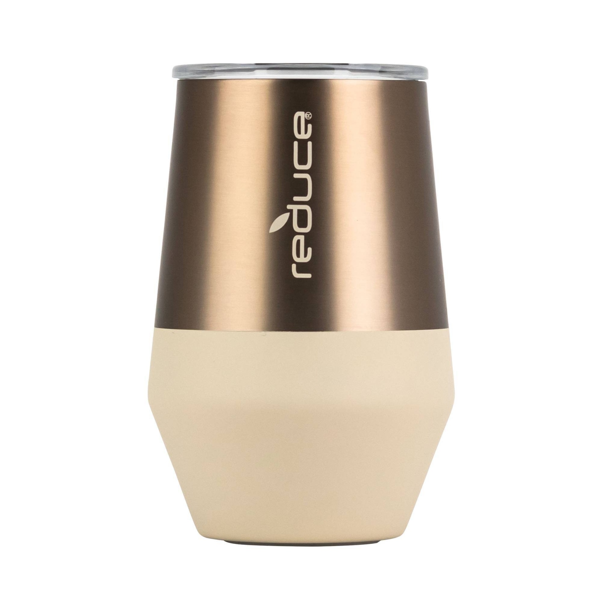 slide 1 of 5, Reduce 12oz Stainless Steel Wine Tumbler - Gold Dust, 1 ct