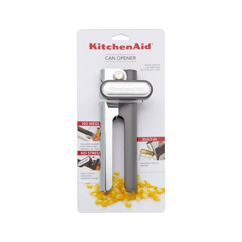 slide 3 of 3, KitchenAid No Mess Can Opener Matte Gray, 1 ct